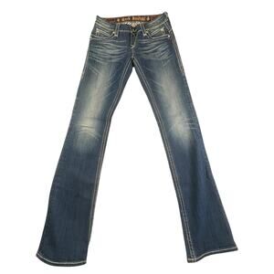 Rock Revival Jasmine Boot Cut Jeans 27 Thick Stitch *Read